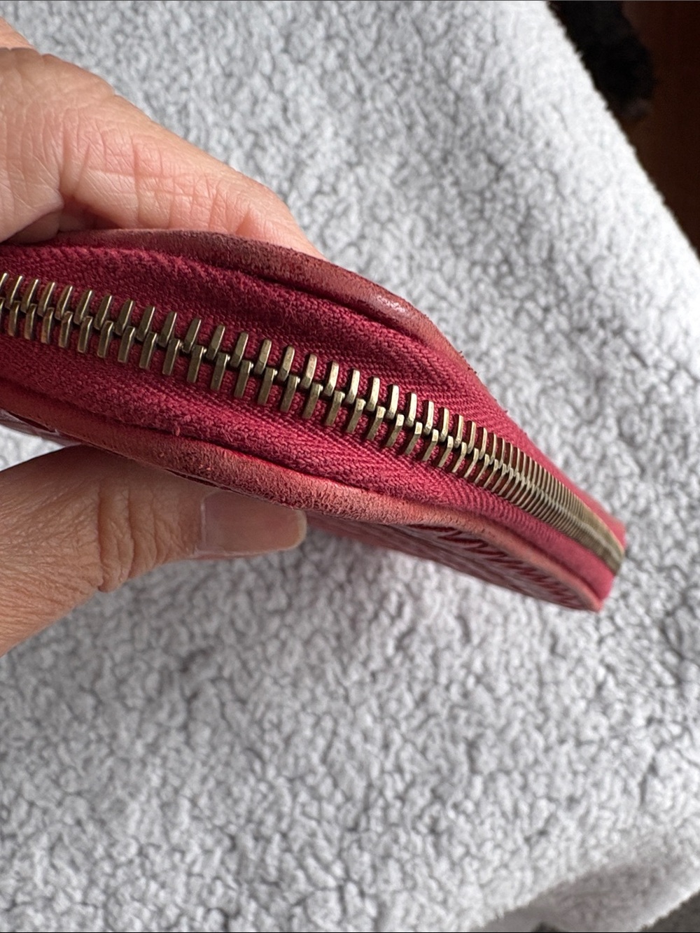Bottega Veneta Red NAPPA (lambskin) leather INTRECCIATO Zip-Around Long Wallet - Picture 9 of 10
